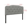 thumbnail image 3 of HMD Angela Upholstered Tufted Twin Headboard, Gray, 3 of 4