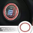 thumbnail image 2 of Unique Bargains 4 Pcs Car Engine Start Stop Decoration Ring Rhinestone Push Start Button Knob Trim Knob Bling Ring Red, 2 of 7