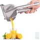 thumbnail image 1 of Exprimidor de limón de acero inoxidable auténtico, exprimidor manual de cítricos, exprimidor de zumo de gran resistencia, exprimidor manual de naranja, lima y pomelo, 50 bolsas de filtro de regalo, 1 of 4