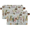 thumbnail image 2 of GZHJMY Storage Basket Cartoon Gnomes Christmas Foldable Canvas Laundry Baskets Bin Waterproof Inner Layer with Sturdy Handles for Toy Nursery Blanket Clothes 2 Pack, 2 of 7