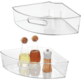 thumbnail image 2 of Clear Plastic 1/4 Wedge Bin Corner Lazy Susan Cabinet Kitchen Cabinet, 2 of 8