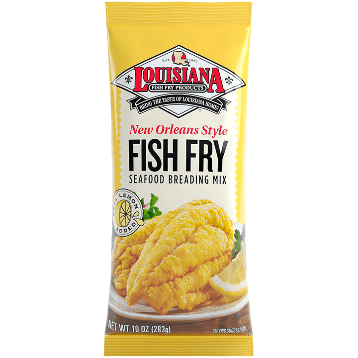 Louisiana Fish Fry Products N. O.  Style Fish Fry  Breading Mix w/lemon 10 oz Bag