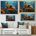 thumbnail image 4 of Designart "Monochrome Art of Coastal Turtle Life" Animals Turtle Floater Framed Wall Art Prints, 4 of 5