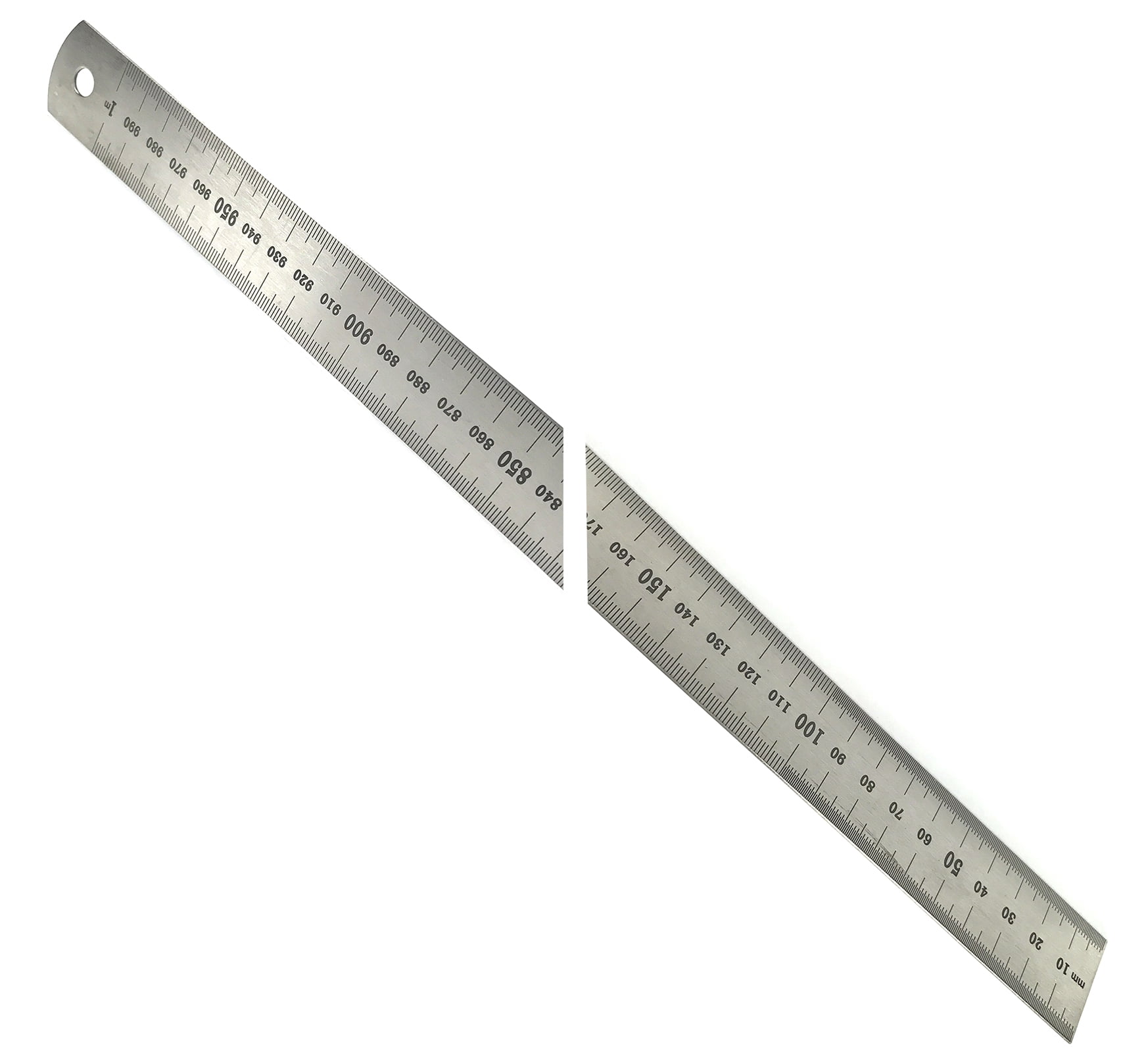 1 Meter Stainless Steel Ruler with Stamped Centimeter and Millimeter Graduations - Eisco Labs