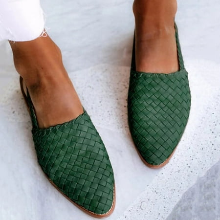 

Floenr Womens Sandals Flip Flops for Women Women s Pointed Flat Shoes Weave Casual Shoes Solid Comfortable Sandals Shoes