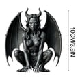 thumbnail image 7 of Pnmtdaia Exquisite Female Horned Gargoyle Squatting Resin Statue Gothic Witchcraft Halloween Desktop Ornament Dark Themed Home Shelf Tabletop Decorative Display Piece, 7 of 7