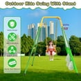 thumbnail image 5 of 5-in-1 Swing Set + 3-in-1 Toddler Swing Set for Backyard – Heavy-Duty Metal Outdoor Playset for Kids with Slide, Saucer Seat, Belt Seat, Soccer Goals & Basketball Hoop, Holds 450lbs, 5 of 18