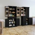 thumbnail image 4 of HLR 72" Utility Pantry Storage Cabinet, Tall Cupboard with Door Shelves and Drawer for Kitchen, Black, 4 of 8