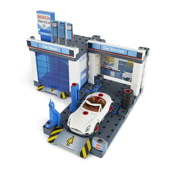 Theo Klein 8614 Bosch Enfants Amusant Jouet Réparation de Voiture avec Jeu de Lavage de Voiture
