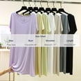 thumbnail image 3 of ZyeKqe Nightgown for Women Short Sleeve Crewneck Lightweight Soft Loose Comfy Casual Loungewear Sleep Shirts Pajamas, 3 of 5
