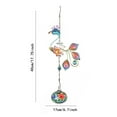 thumbnail image 3 of 50% Off Clear! Peacock Wind Chime Glass Bird Feeder Outdoor Hummingbird Wind Chime Decoration Balcony Bird Glass Feeder Garden Patio Decorative Hangings Outdoor Decor for Less, 3 of 6