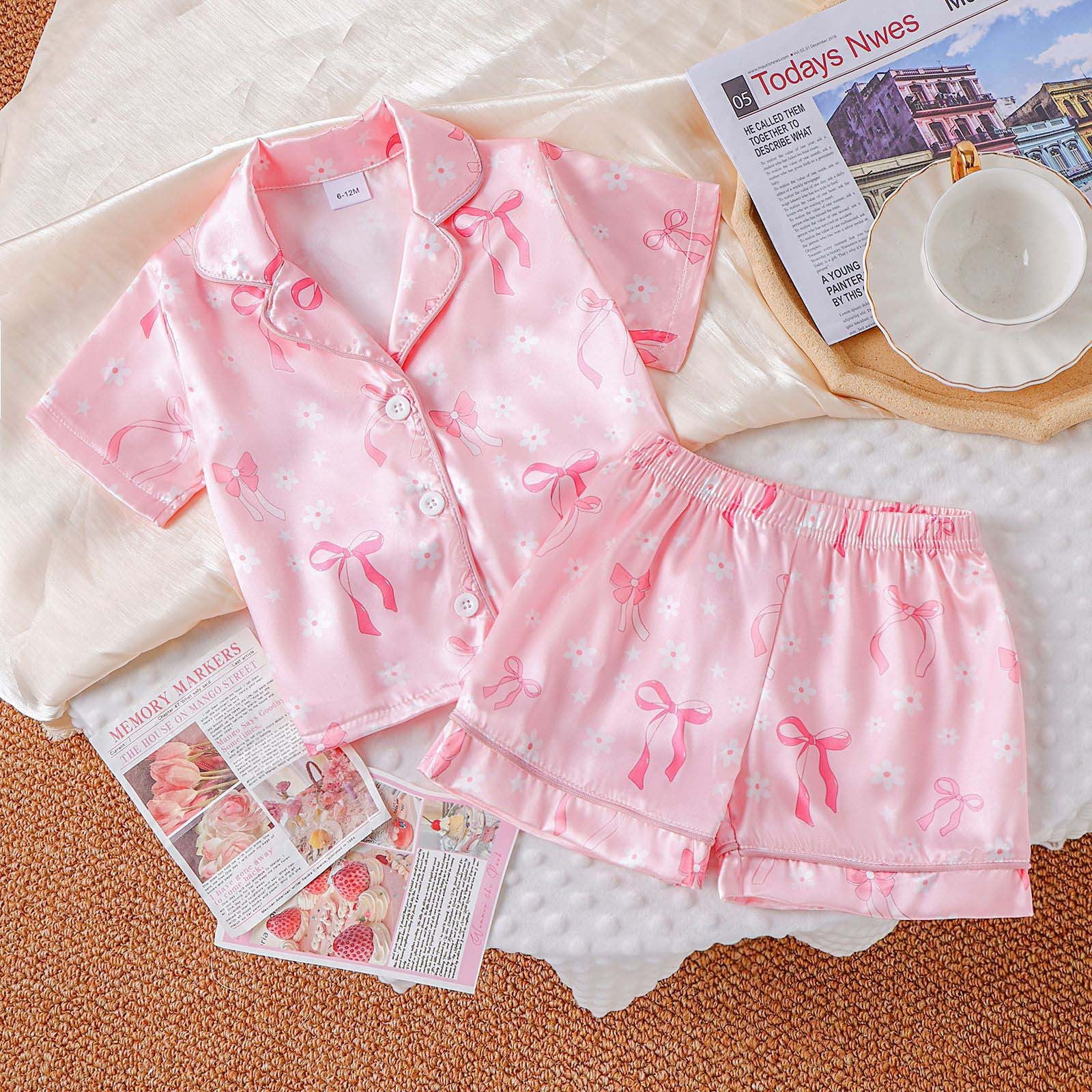 Luvoko Infant Pajamas Summer Pajamas Baby Boy Girl Button Down