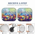 thumbnail image 5 of Kdxio Spring Flower Seasonal Print 2-Piece Sun Shade Front Windshield - Foldable Car Front Window Sunshades For Most Sedans Suv Truck, 5 of 6