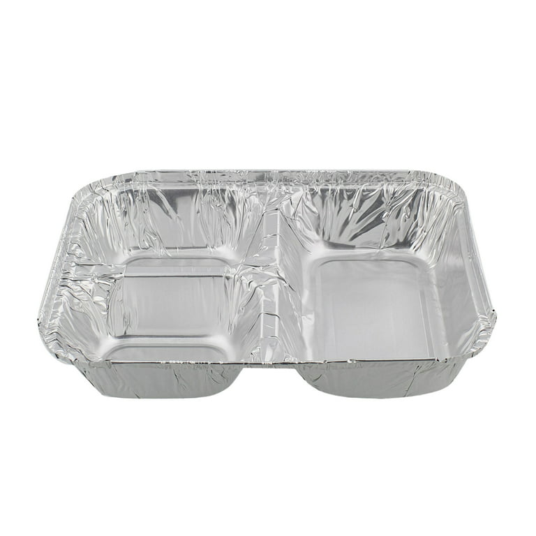 Lot45 Aluminum Catering Pan 3 Sections 10pk - Disposable Aluminum Tray Foil  Pans 