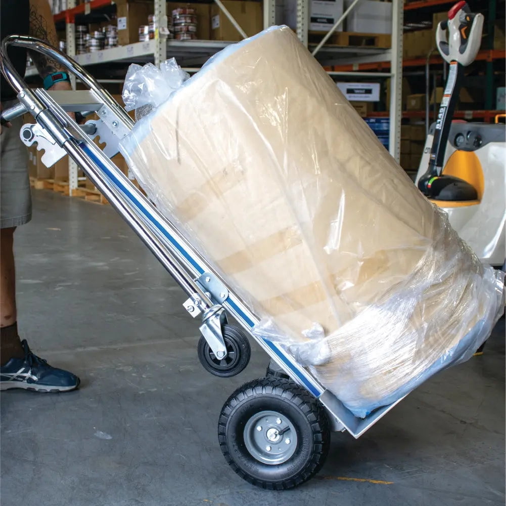 Aluminum Hand Truck and Dolly, 2 in 1 Design 550 Lbs Capacity, Industrial Collapsible Cart - 17431