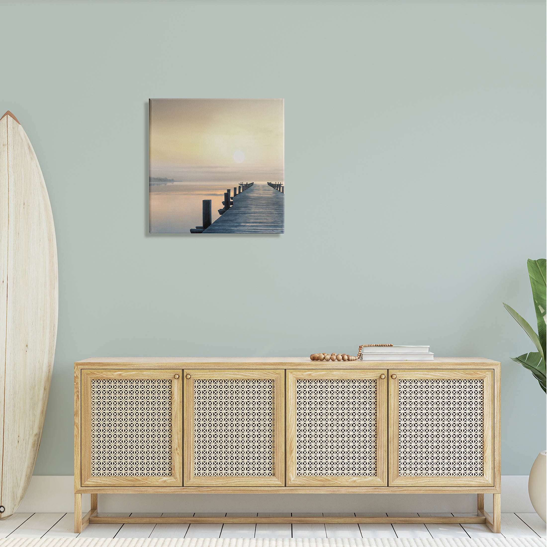 Stupell Industries Morning Dock Waterfront Sunrise Photograph Gallery Wrapped Canvas Print Wall Art, Design by Mike Calascibetta