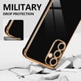 thumbnail image 5 of Compatible with Samsung Galaxy A55 5G Case Cute Luxury Plating Design for Women Girly, Soft TPU Shockproof Reinforced Corners Protective Phone Case for Galaxy A55 5G 6.6", Black, 5 of 12