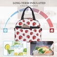 thumbnail image 4 of Uemuo Hand Drawn Strawberry Printed Lunch Bag Lunch Box Reusable Insulated Lunch Tote Bag, Leakproof Thermal Cooler Sack Food Handbags Case High Capacity, 4 of 5