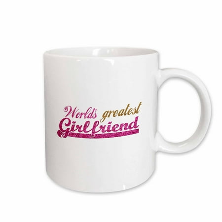 

3dRose Worlds Greatest Girlfriend - Romantic girl friend gifts - romance dating relationships anniversary Ceramic Mug 15-ounce