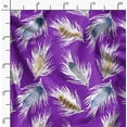thumbnail image 2 of Soimoi Purple Modal Satin Fabric Print Feather Fabric Prints By Yard 42 Inch Wide, 2 of 6