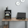 thumbnail image 5 of Ballucci File Organizer, 2-Tier Desk Paper Sorter Letter Tray, Stackable, Black, 5 of 7
