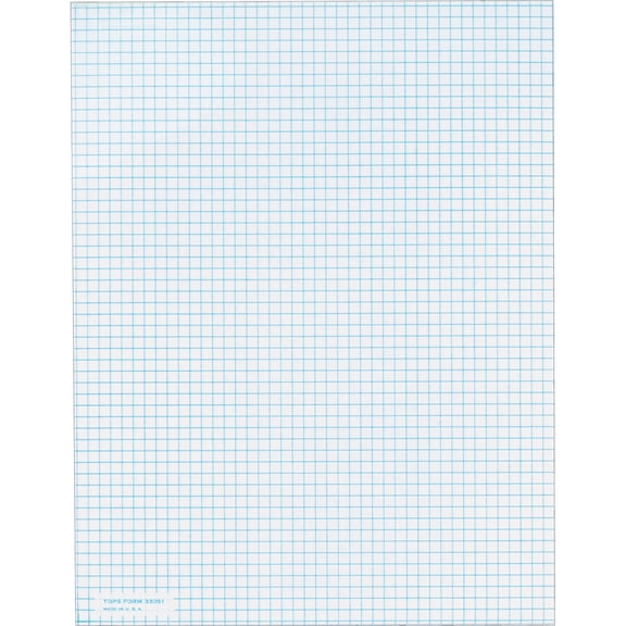 TOPS, TOP33051, 5 Square/Inch Quadrille Pads - Letter