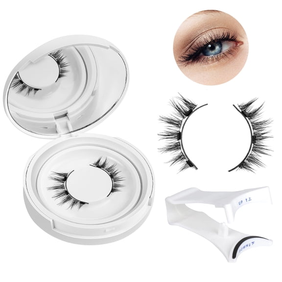Magnetic Eyelashes with Applicator & Storage Case, Reusable Magnetic Eyelashes Natural Look, No Glue Needed, 3D False Eyelashes Set, Easy to Wear & Remove for Daily Use
