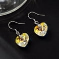 thumbnail image 4 of Austrian Crystal Heart Drop Dangle Earrings for Women 925 Sterling Silver Hook Hypoallergenic Earring, 4 of 4