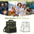 thumbnail image 7 of Holuxer Lunch Box for Men, 24 Can Double Deck Expandable Tactical Mens Lunch Bag for Work Travel Daytrip Picnic Camping, Large Capacity Cooler Bags with Adjustable Shoulder Strap, Green, 7 of 7