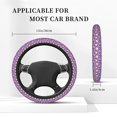 thumbnail image 3 of Susaid Skull Print Elastic Car Steering Wheel Cover, 15 Inches Breathable Vehicle Steer Wheel Protector, Universal for SUV, Truck, 3 of 6