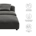 thumbnail image 2 of Solace Modular Upholstered Fabric Armless Chair and Ottoman Set in Charcoal, 2 of 10