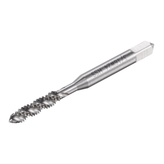 Unique Bargains 3/16-24 BSW High Speed Steel Machine 3 Spiral Flutes Thread Tap Uncoated