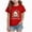 H766-Red, variant on TOWED22 Toddler Halloween Shirts for Girls Boys - Short Sleeve Tees with Spooky Graphics Fall Top