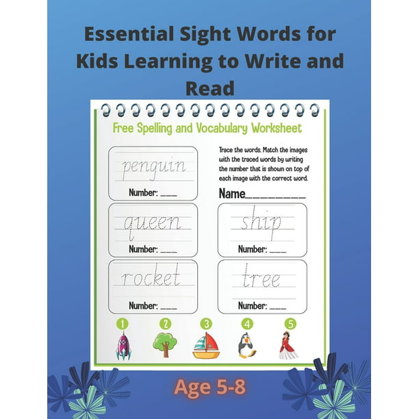 Essential Sight Words For Kids Learning To Write And Read Practice Workbook For Kids Learning To