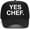 Black, variant on Yes Chef Trucker Hat | Food Influencer Bear Meme Funny Drinks Cowboy Vintage | Premium Mesh Foam Snapback Hat For Men & Women Unisex