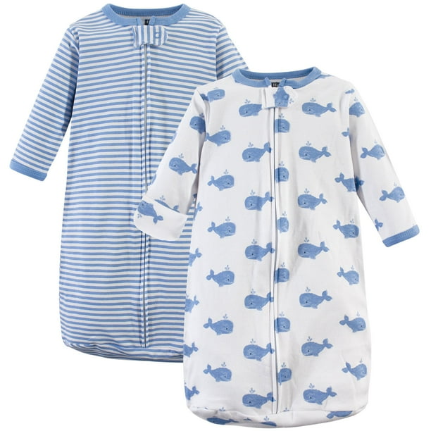 Saco de dormir de manga larga de algodón para bebés Hudson Baby 0-3M