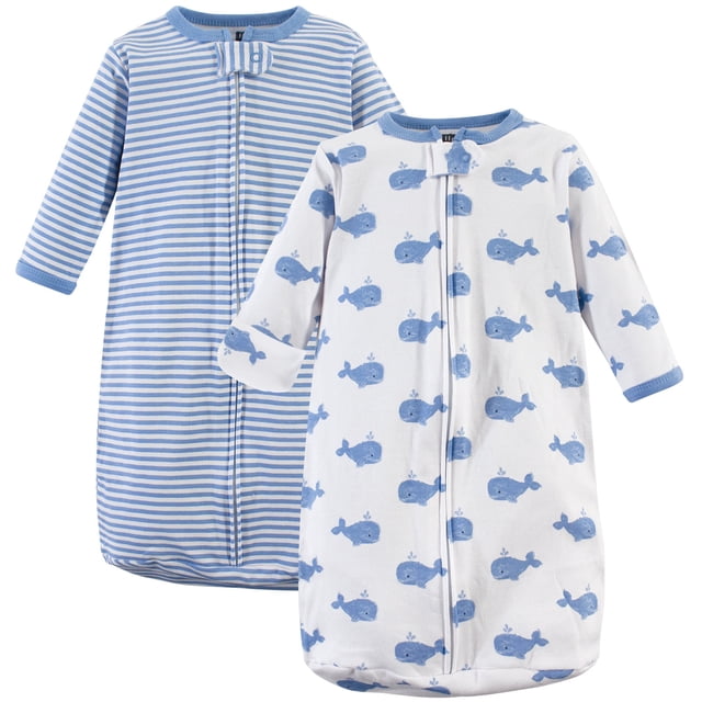Saco de dormir de manga larga de algodón para bebés Hudson Baby 0-3M
