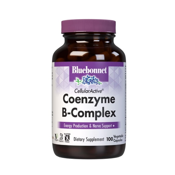 Bluebonnet Cellular Active Coenzyme B-Complex, Energy Production & Nerve Support, 100 Caps