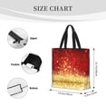 thumbnail image 4 of Naloa Red Gold Glitter Tote Bag for Women, Foldable Tote Bag With Zipper, Large Shoulder Bag, Top Handle Handbag for Travel, Work, Shopping, 4 of 9