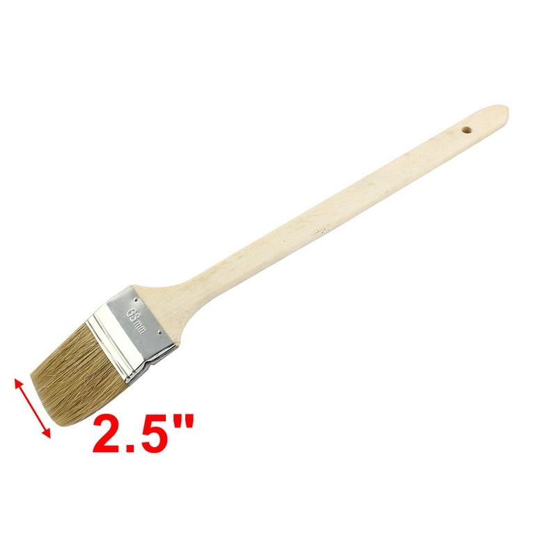 Unique Bargains Beige Bristle Straight Wood Handle Grip Paint Varnish Radiator  Brush 2 Width