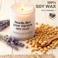 thumbnail image 7 of 7oz White Matte Glass Candle, Lavender Scented, 40th Birthday Gift, Aromatherapy Candle for Home Living Room, Gift for Birthday Celebrant, 7 of 7