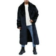 thumbnail image 5 of LMOIPLI Men's Faux Fur Long Coats Open Front Fleece Long Sleeve Solid Color Jacket Warm Winter Fashion Casual Coats Black S, 5 of 9