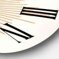 thumbnail image 3 of Designart 'Minimalist Bright Shining Orange Sun Rays Iii' Modern Wall Clock, 3 of 5