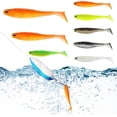 thumbnail image 1 of Fishing lure 8cm Gäddrag 30's Soft Paddelstjärtar 6-Poly (FMY), 1 of 4