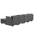 thumbnail image 6 of YesFashion Sectional Sofa, U-Shape Sectional Couch with Reversible Chaise, Additional Storage Durable Convertible Sofa Bed for Living Room, Office, Bedroom, 6 of 9