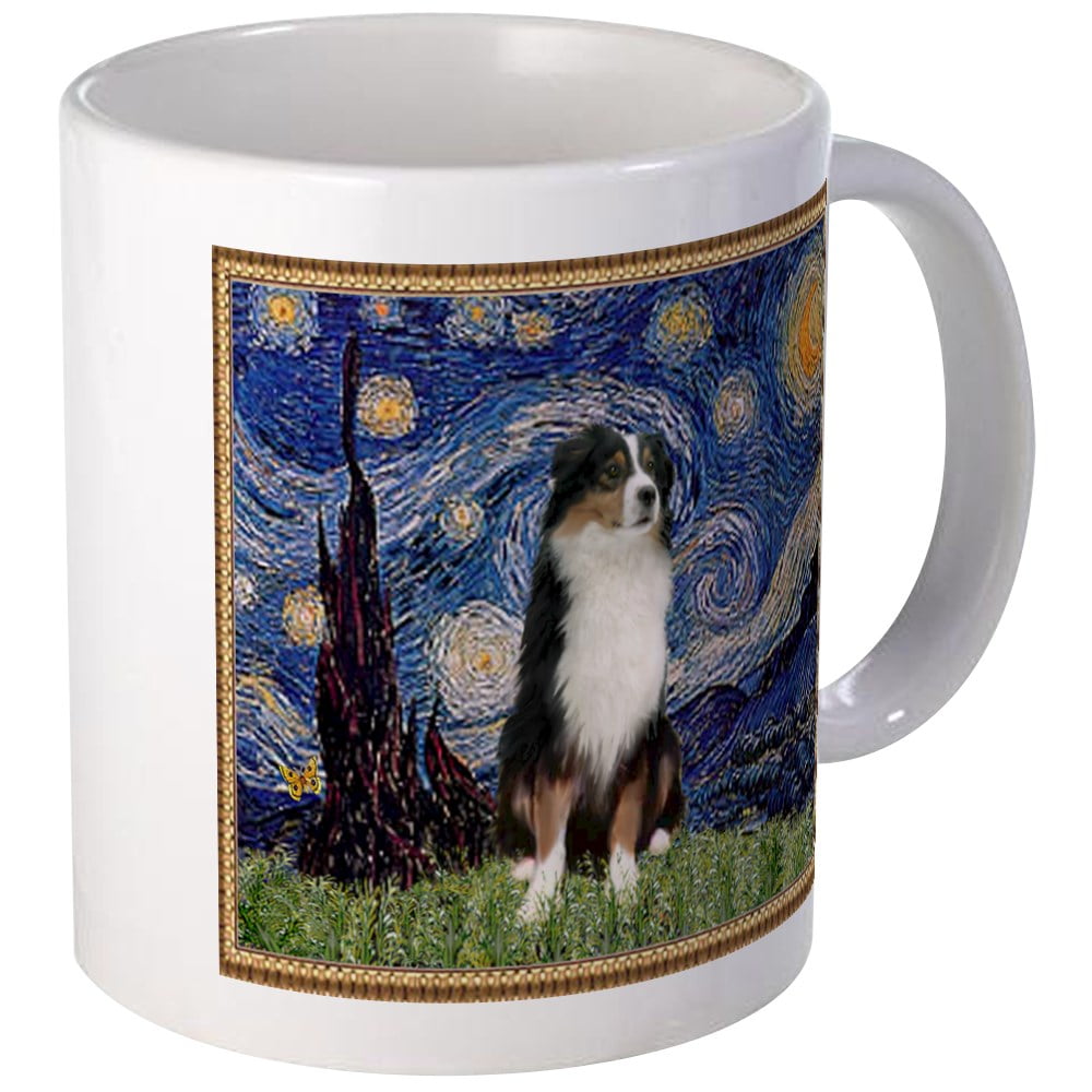 CafePress Starry Night And Australian Shepherd Mug Unique Coffee