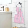 thumbnail image 3 of Yayeee 2 Pack Hand Towels for Bathroom 100% Cotton 16" x 28" Soft Absorbent Kitchen Towel, Ice Cream Rainbow Pattern, 3 of 7