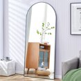 thumbnail image 2 of A2ZHOME 71" x 31" 4th Generation Floor Standing Full-Length Rearview Mirror - Black Metal Framed Arched Wall Mirror (asPic), 2 of 20