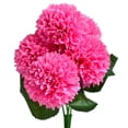 thumbnail image 4 of Ramo de flores artificiales de 5 cabezas, ceremonia de fiesta de boda, decoración floral, tela de seda, flor falsa con hojas, rosa oscuro Eigraketly HA6561-08B, 4 of 6