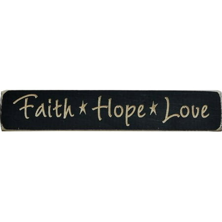 Faith Hope Love Stars Engraved Distressed Wood Plaque Sign Country Primitive (Best Star Sign Love Matches)